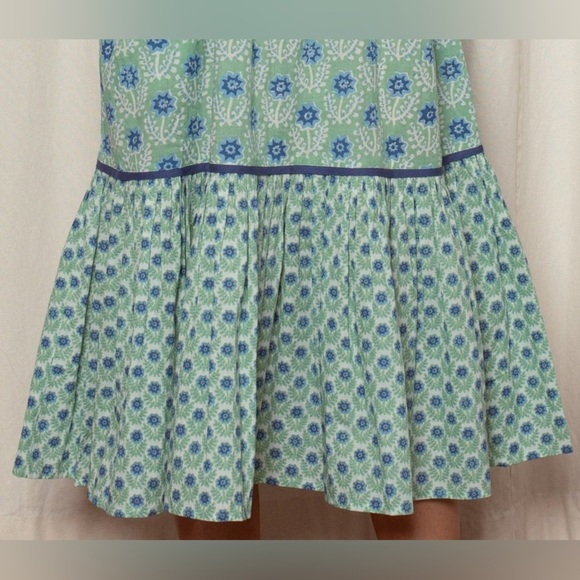 Ophelia & Indigo Evie Azalea Green & Blue Floral Dress 💚 - Picture 6 of 13